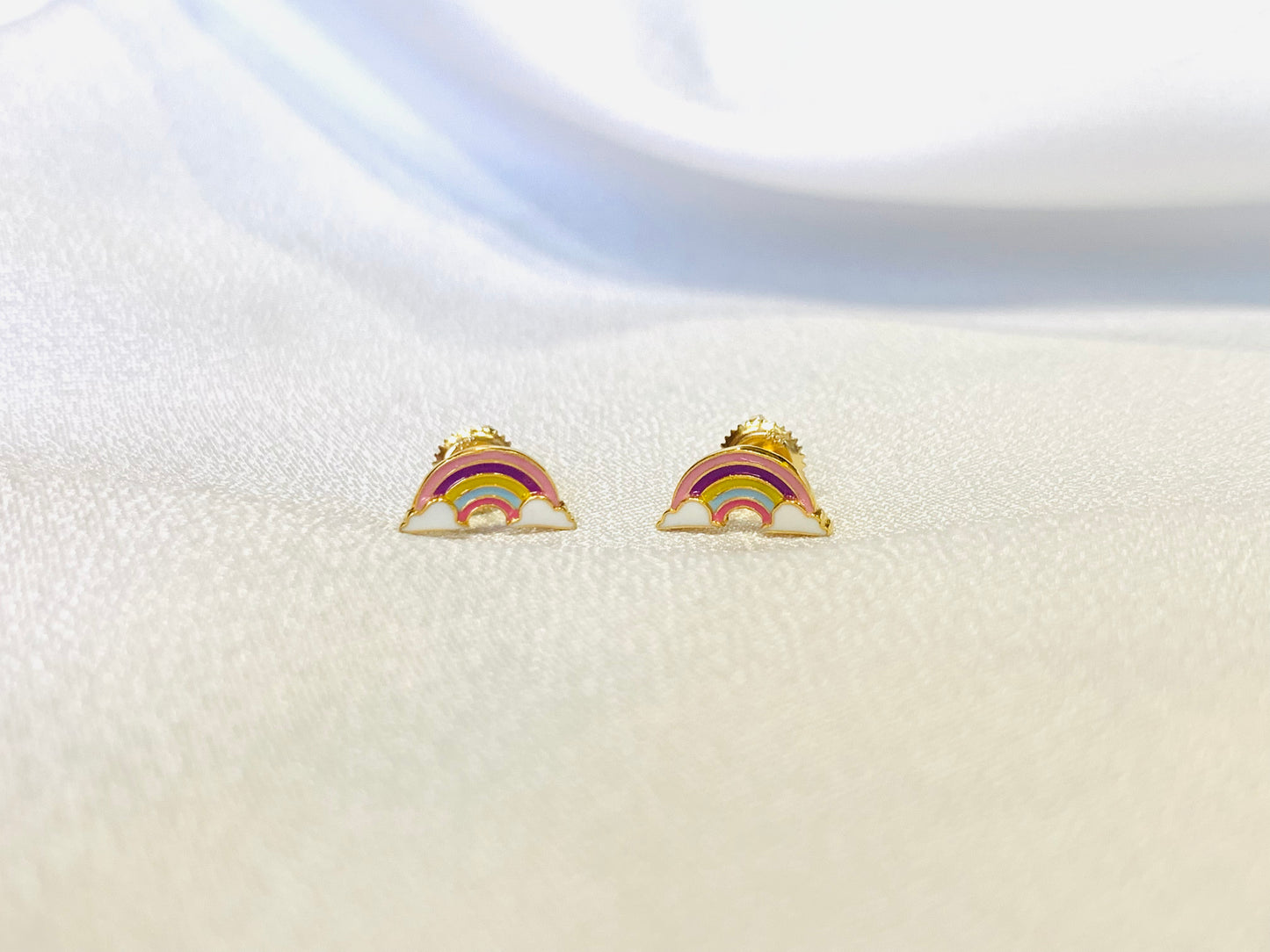 Colorful Rainbow Gold Earrings