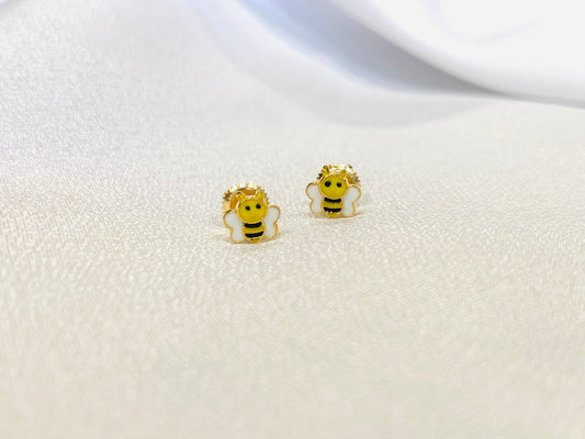 Bee  Earrings Silver