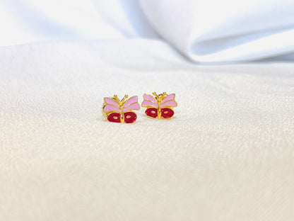 Magnificent Butterfly Gold Earrings