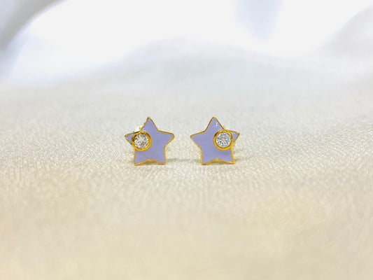 Shining Star Earrings Silver