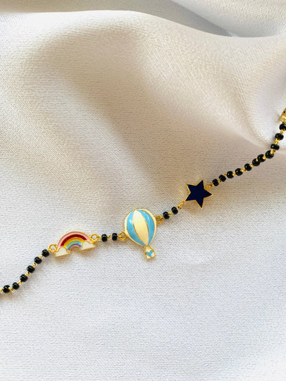 The Flamboyante Bracelet For Kids With Rainbow, Hotairballoon & Star Charms