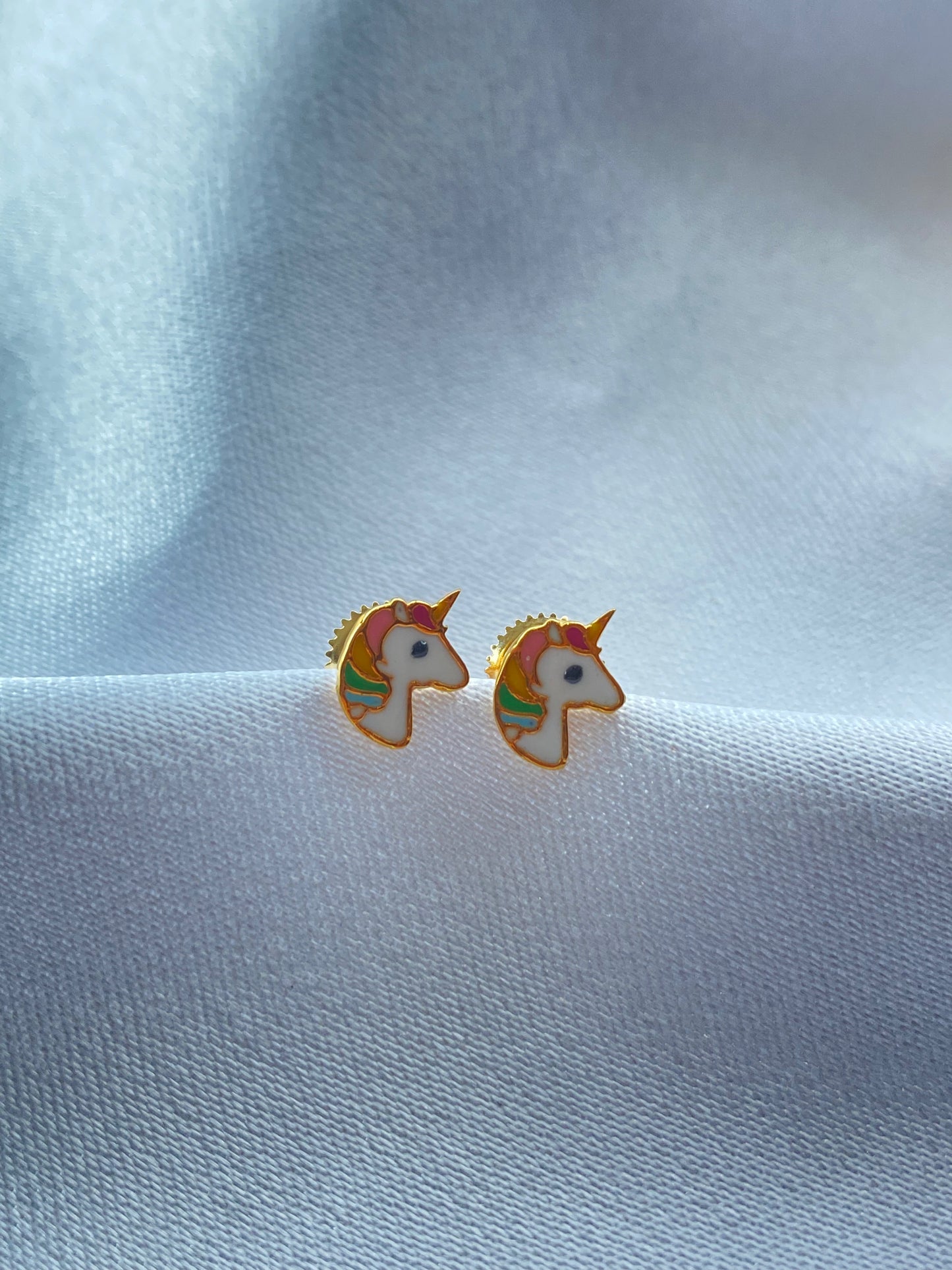 Magical Unicorn Gold Earrings