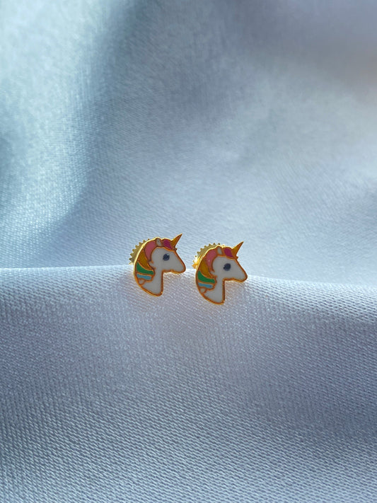 Magical Unicorn Earrings Silver
