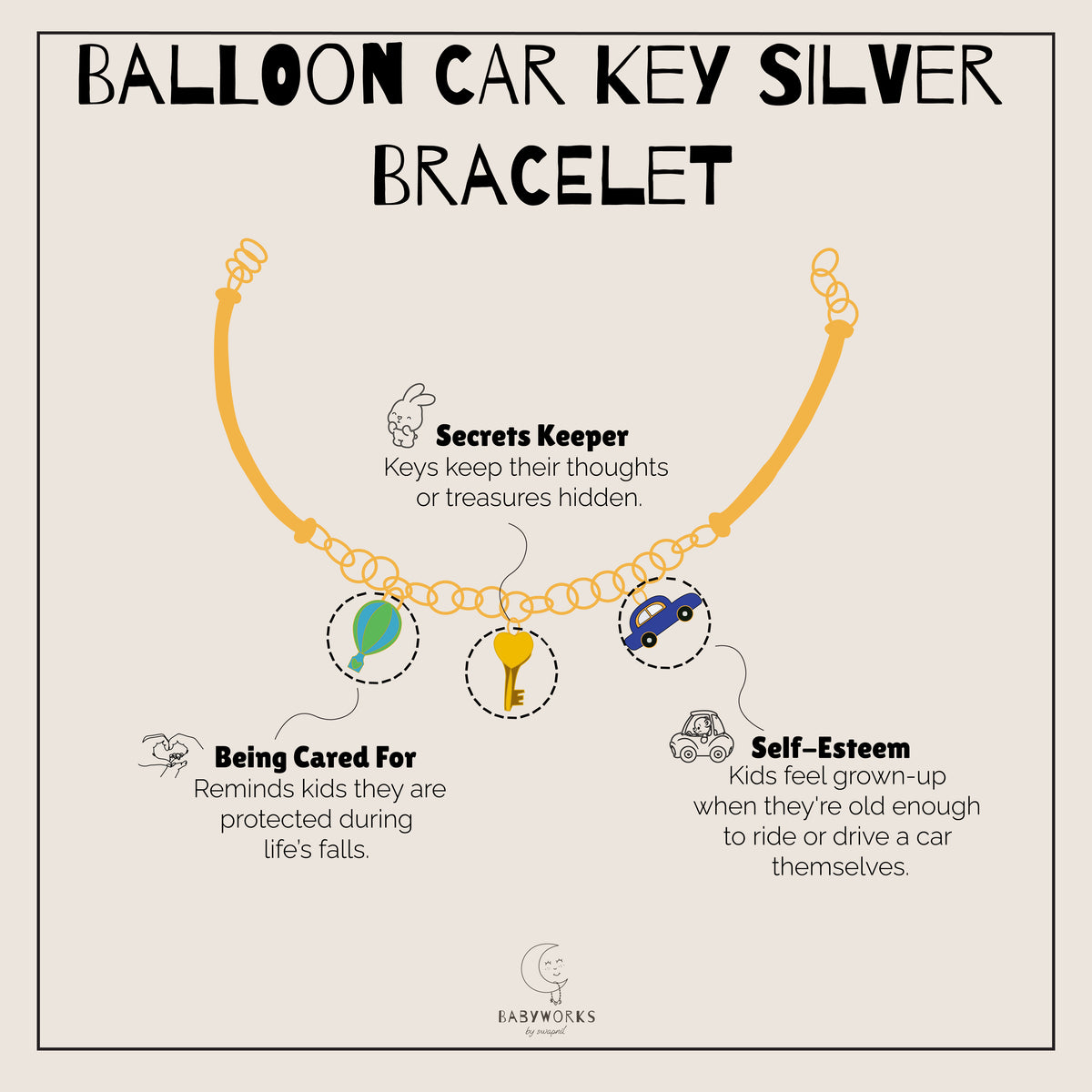 Balloon Car Key Gold  Bracelet feature image