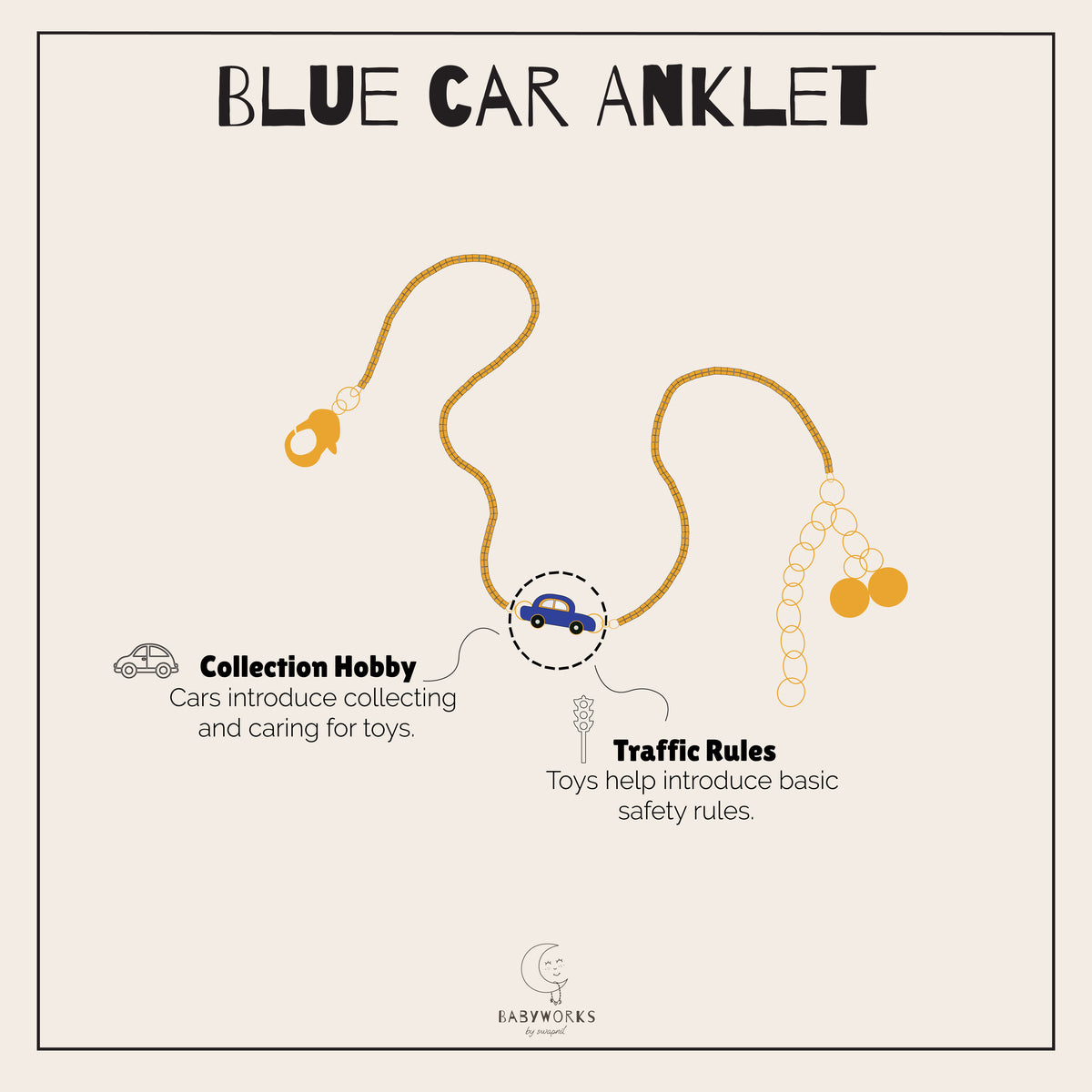 Blue Car Silver Anklet feature image