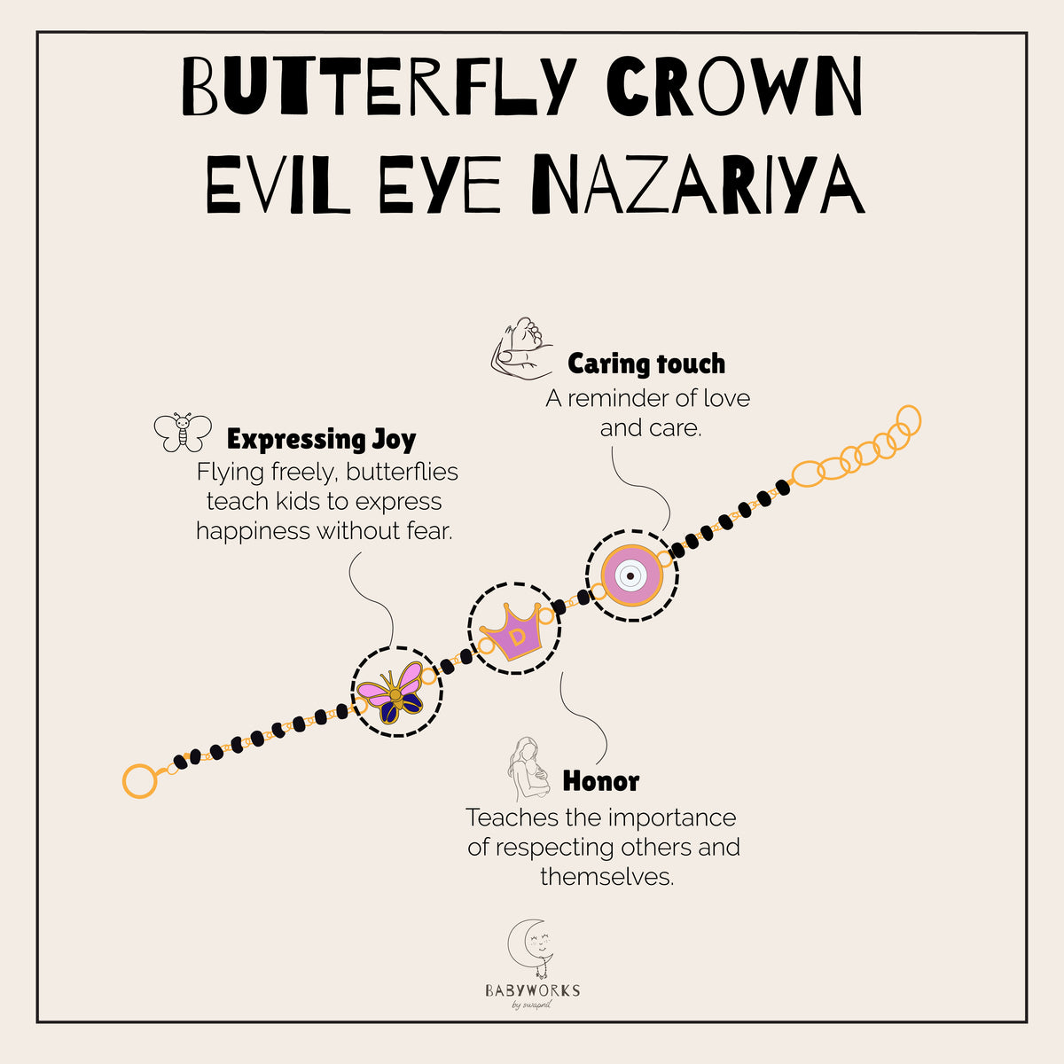 Butterfly Crown Evil Eye Silver Nazariya feature image