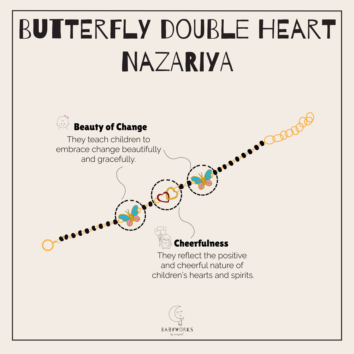Butterfly Double Heart Silver Nazariya feature image