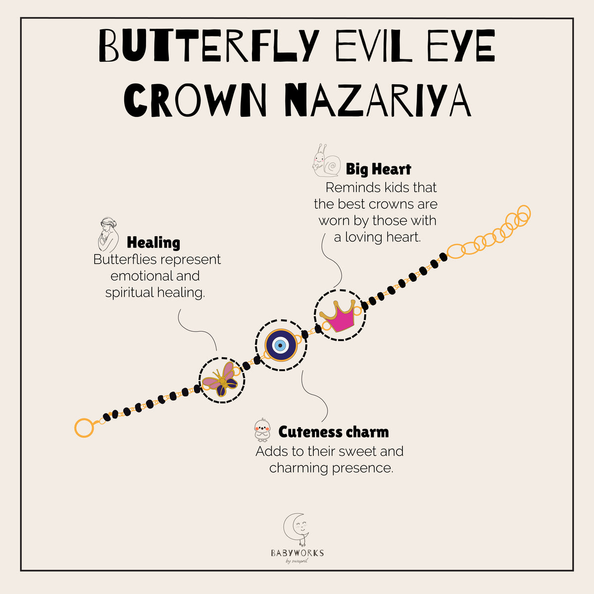 Butterfly Evil Eye Crown Silver Nazariya feature image