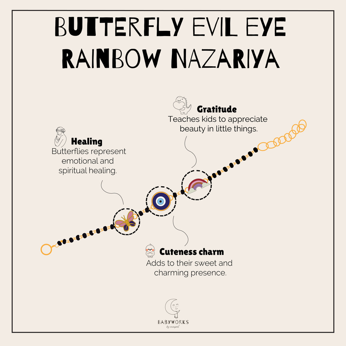 Butterfly Evil Eye Rainbow Silver Nazariya feature image