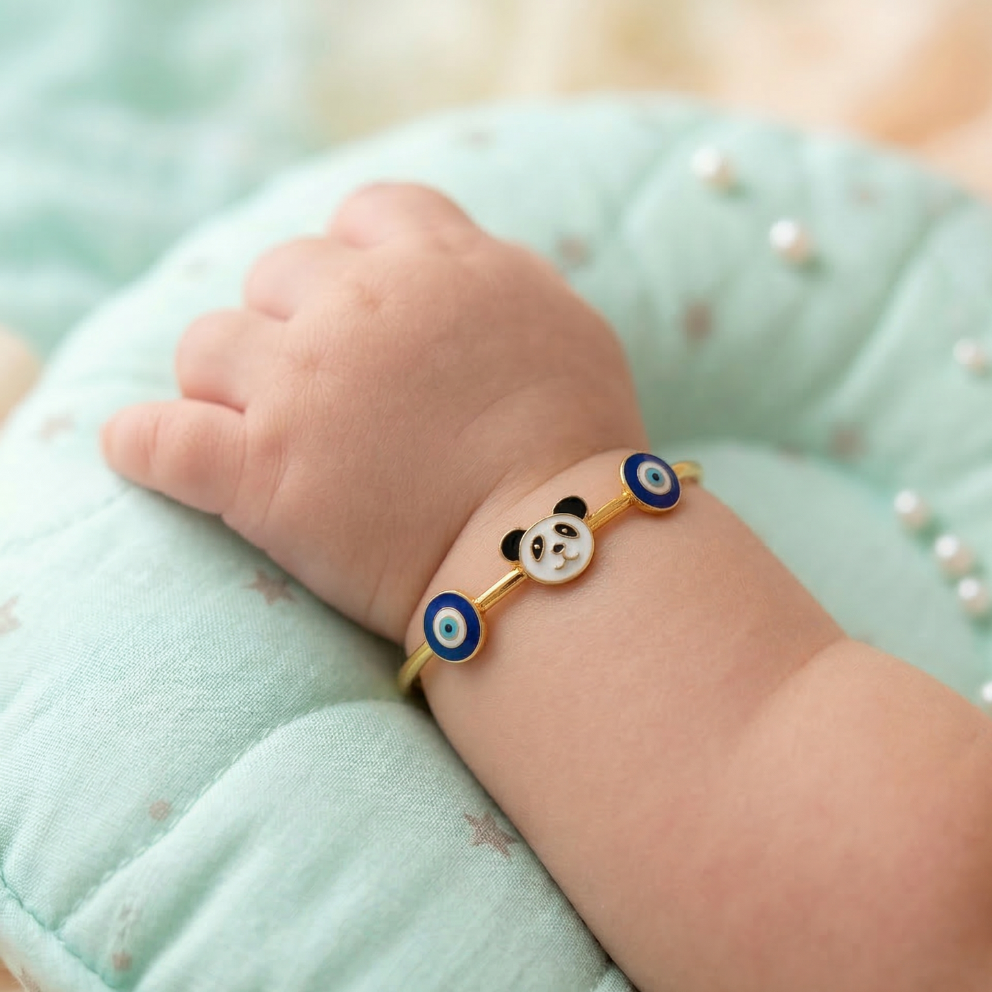 Cute Panda Silver Kada