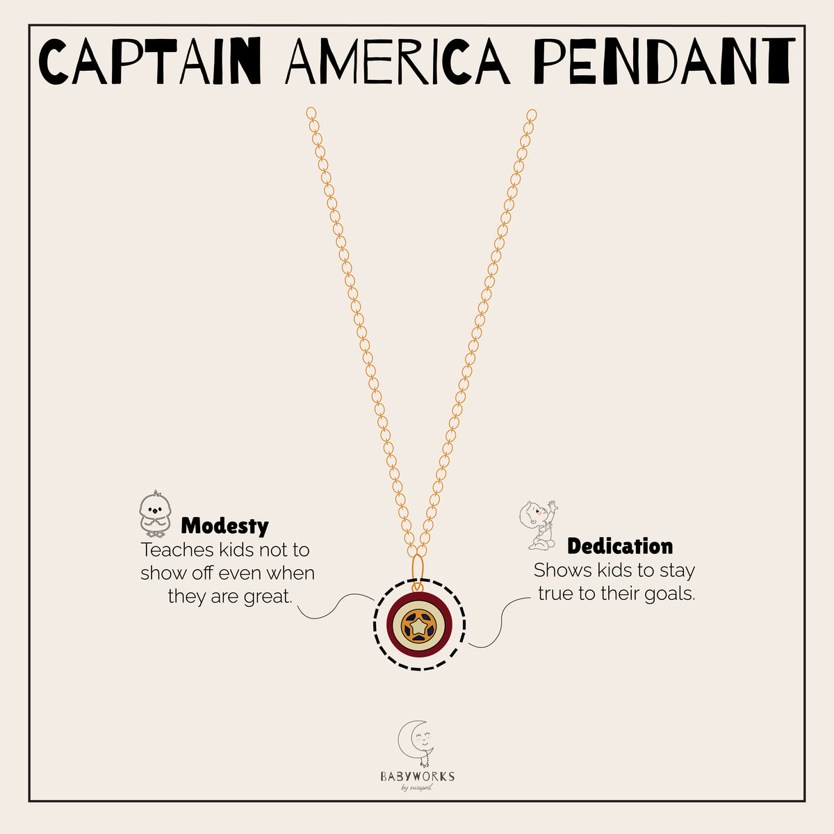 Captain America Pendant With Chain Silver feature image