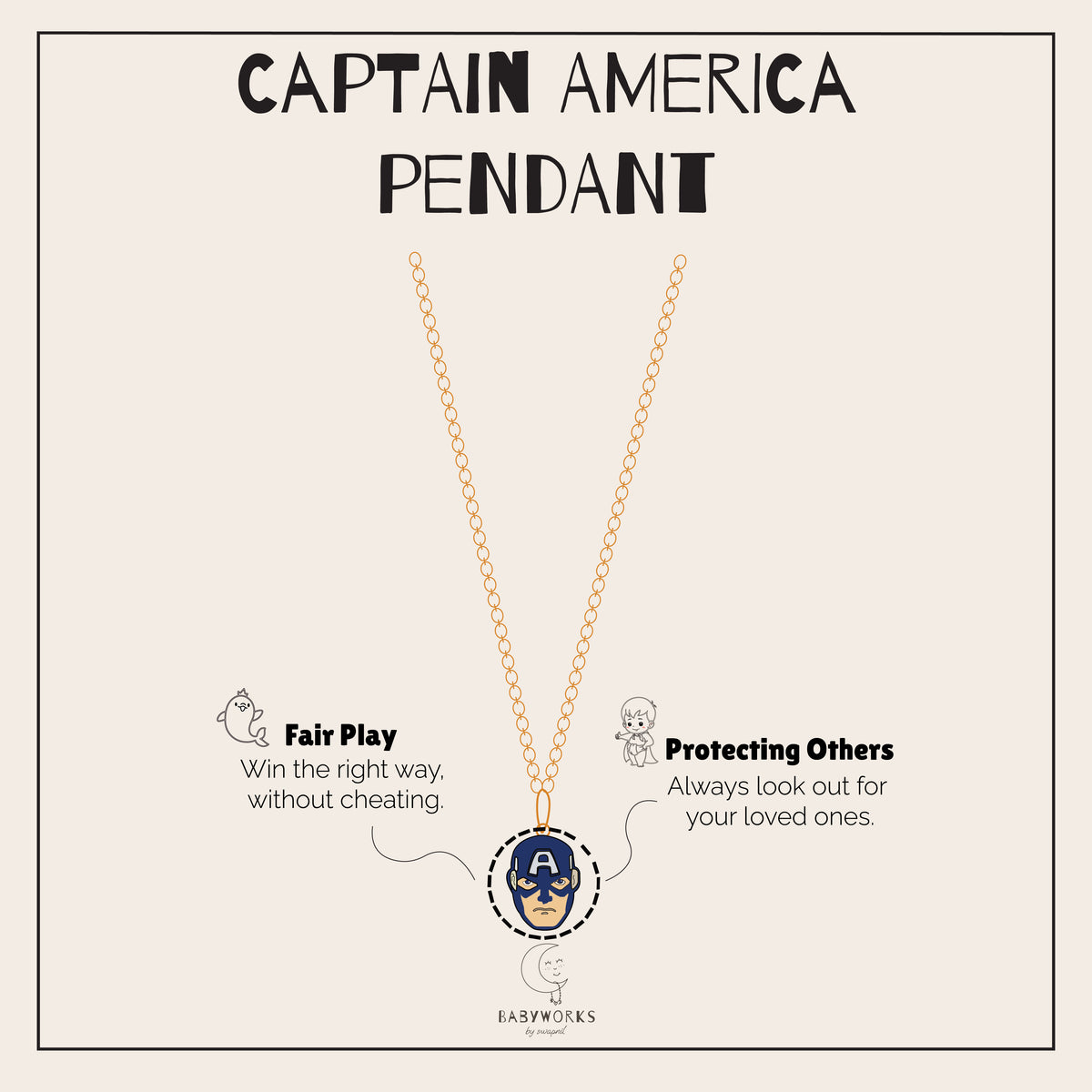 Captain America  Pendant With Chain Silver feature image