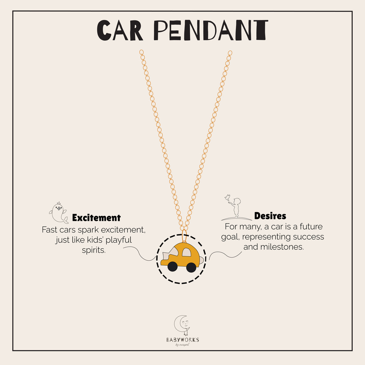 Car Pendant With Chain Silver feature image