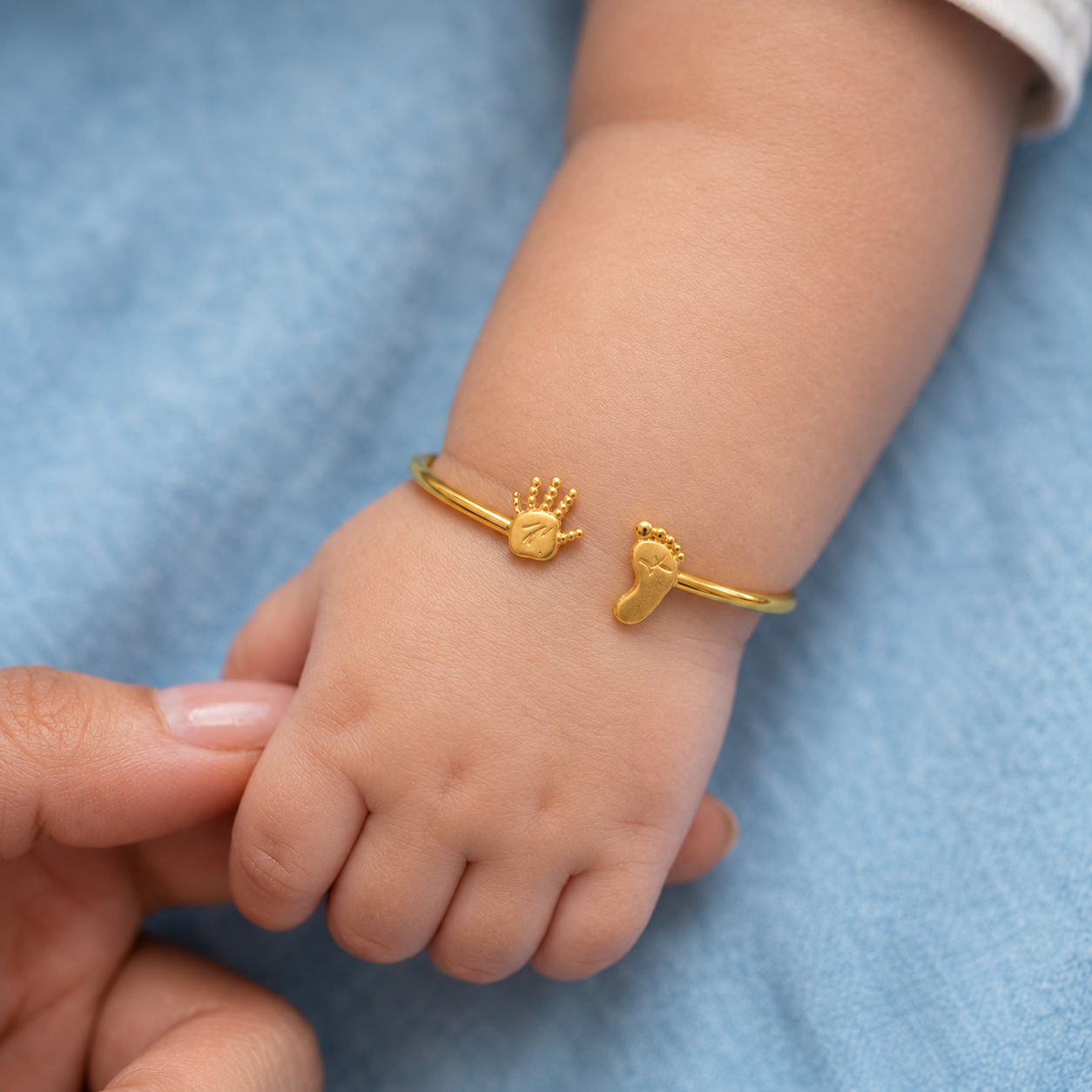 Baby Hand Feet Silver Kada