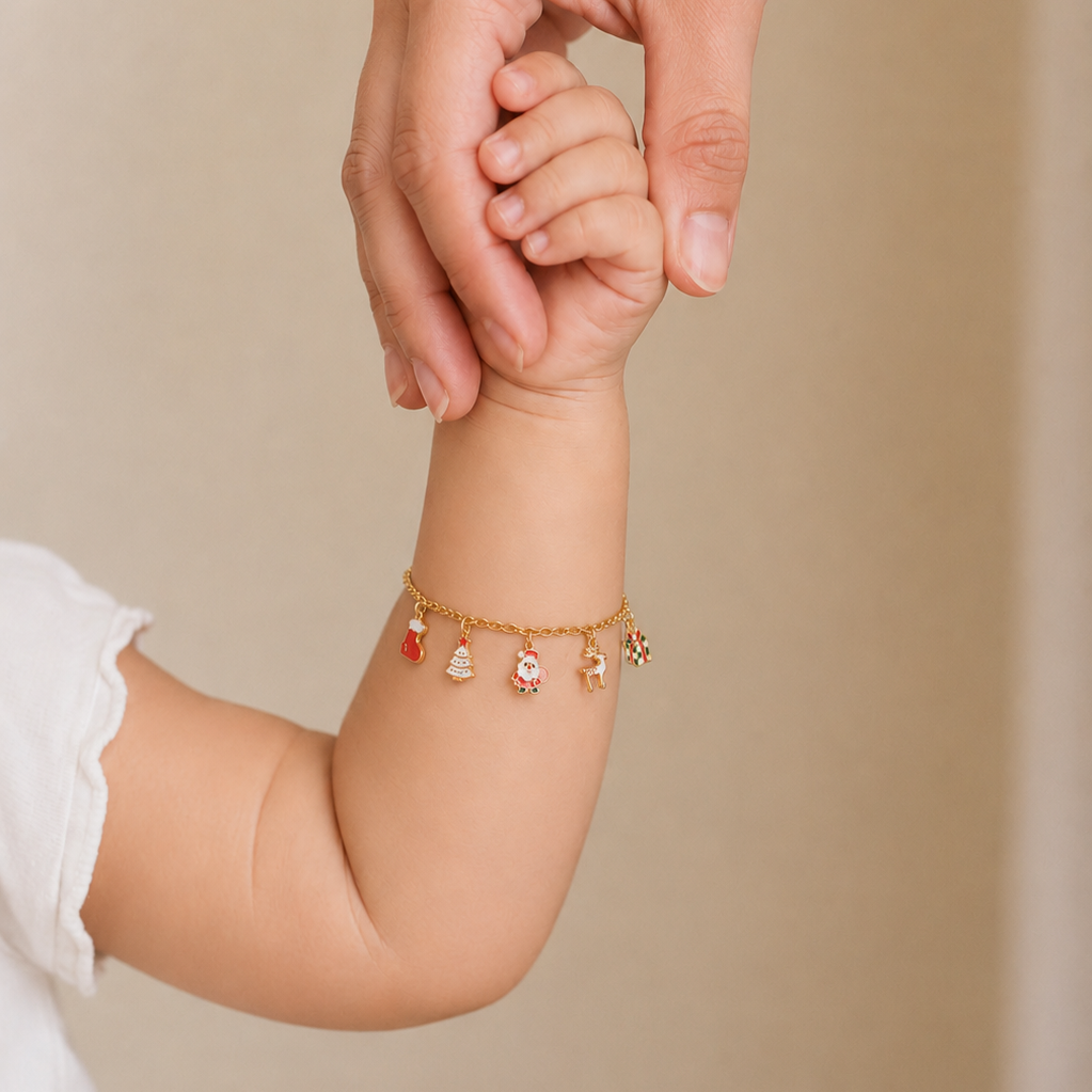Merry Christmas Silver Bracelet