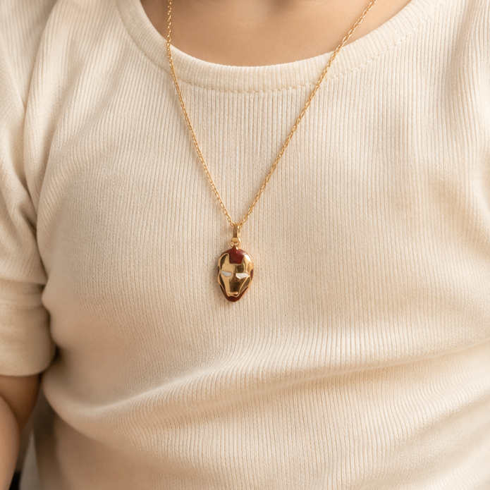 Ironman Silver Pendant With Chain
