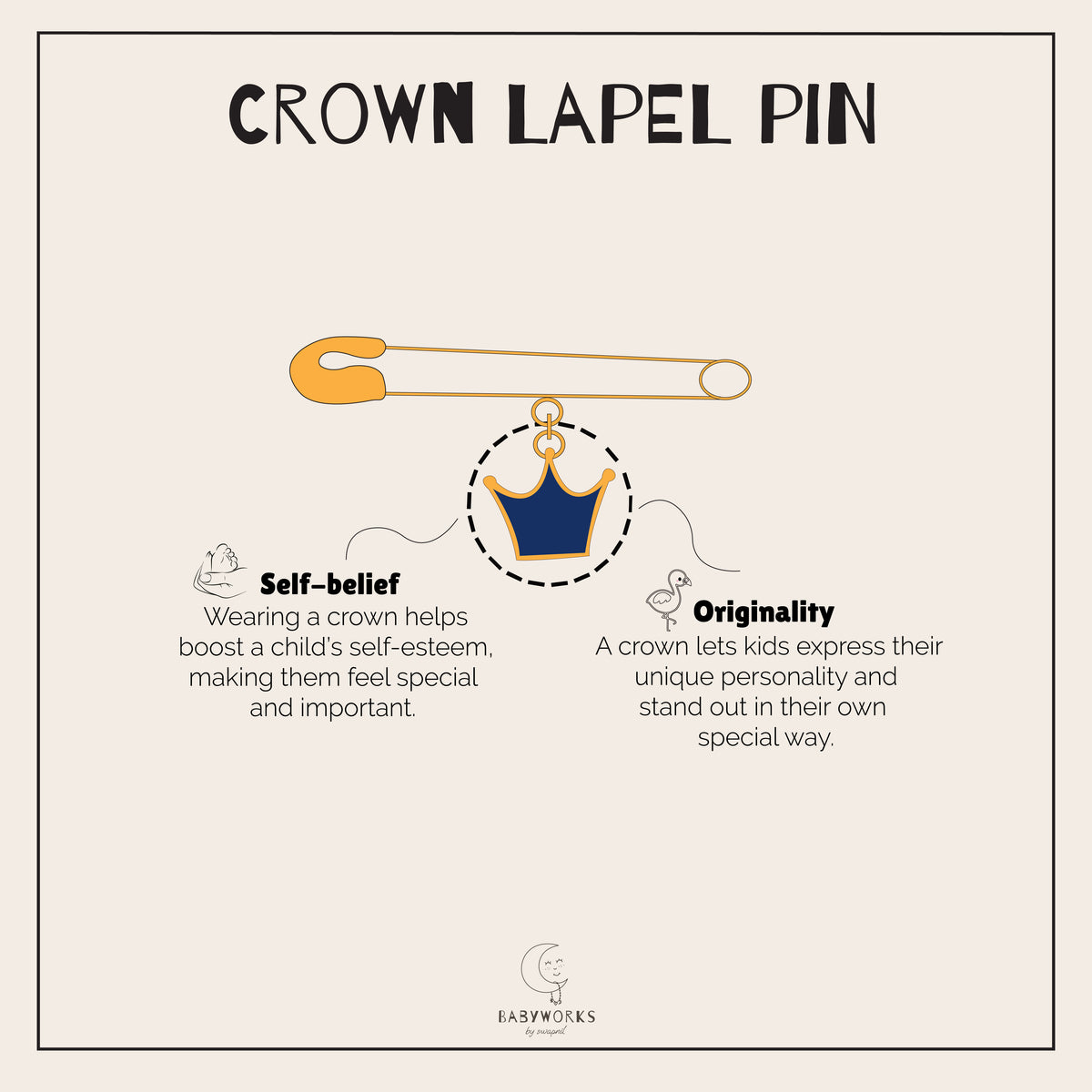 Crown Silver Lapel Pin feature image