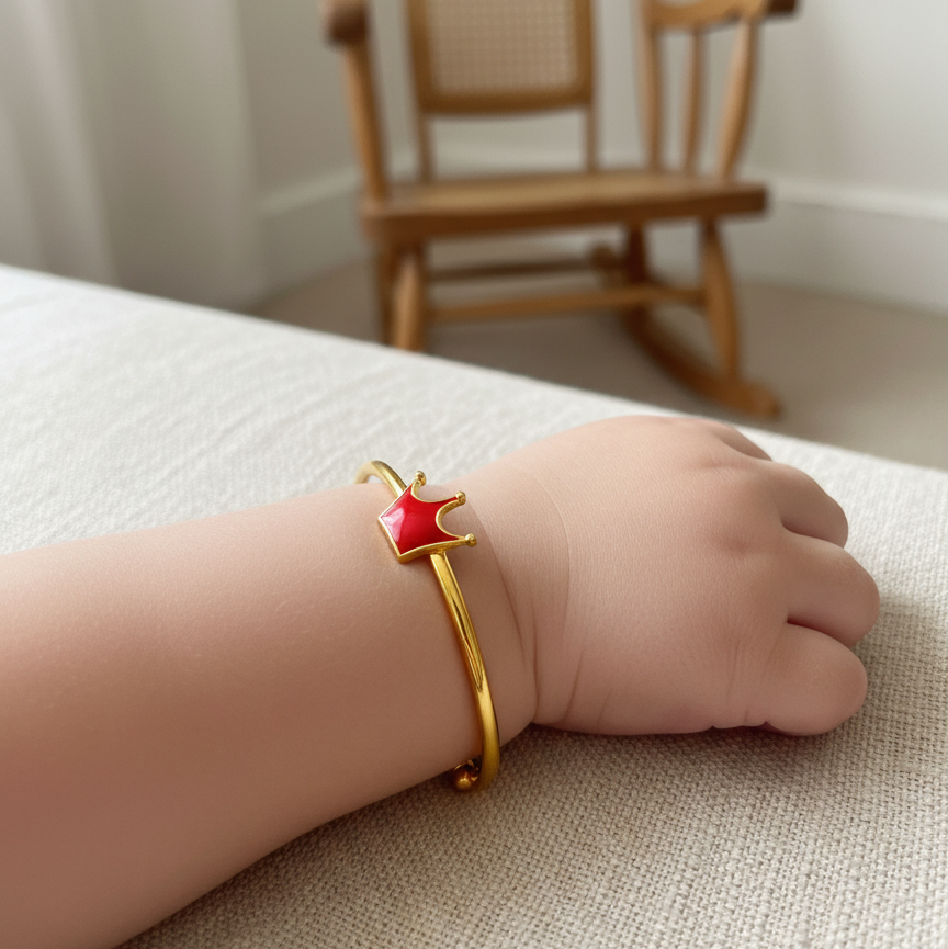 Crown Silver Kada