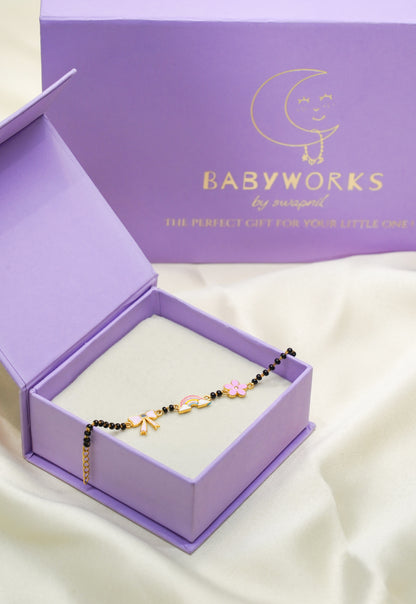 Rainbow Flower Bow Silver Nazariya