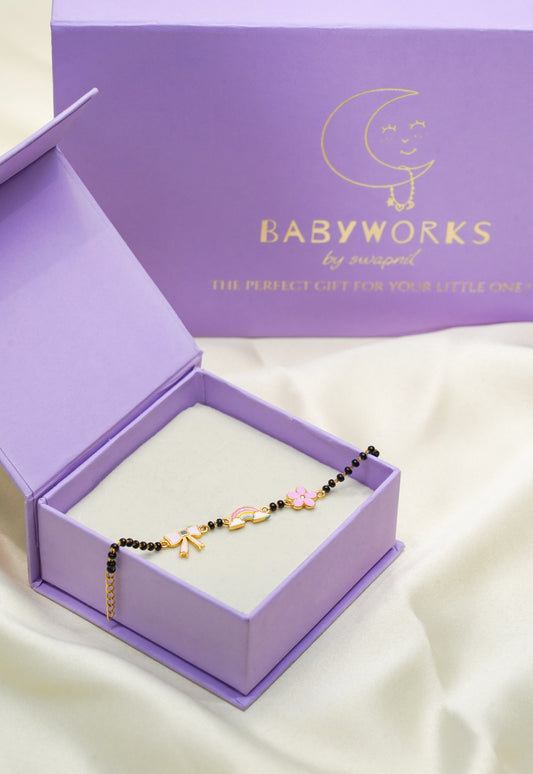 Rainbow Flower Bow Silver Nazariya