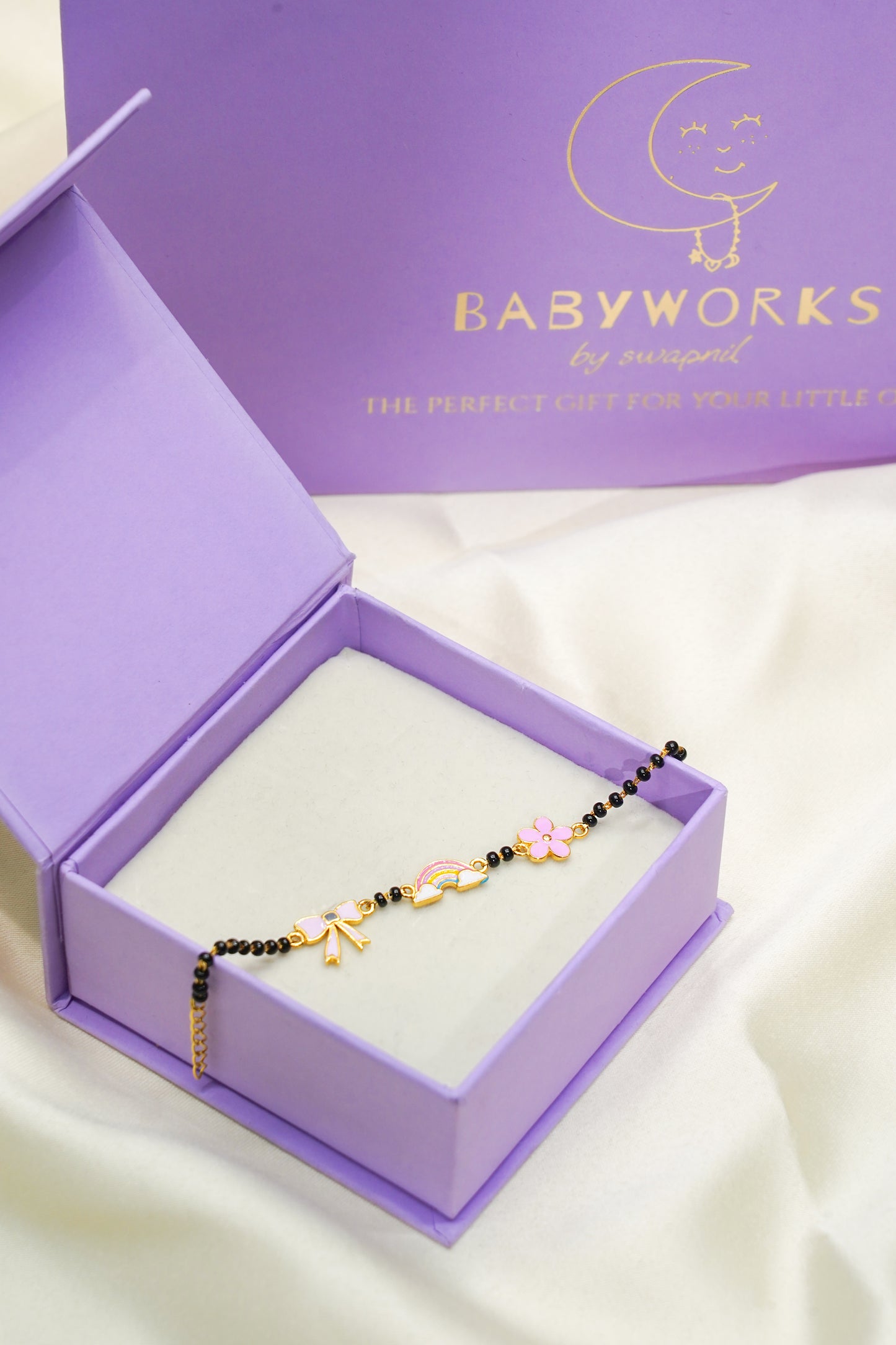 Rainbow Flower Bow Silver Nazariya