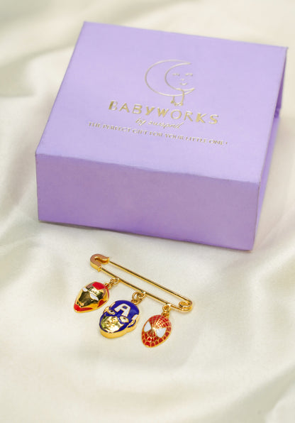 Baby Boy Lapel Pin - Silver Gold Plated