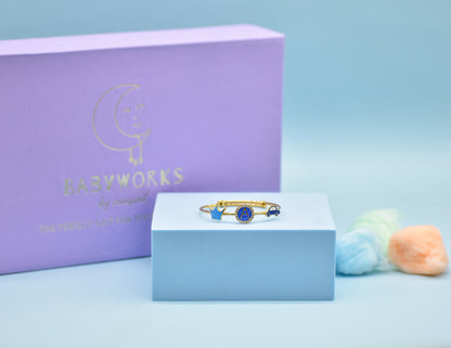 Personalized Letter Car Crown Kada Silver
