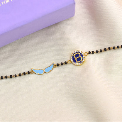 Personalized Letter Wings Nazariya Silver