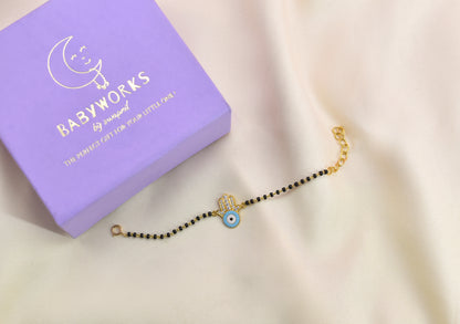 Blue Hamsa Diamond Evil Eye Gold Nazariya