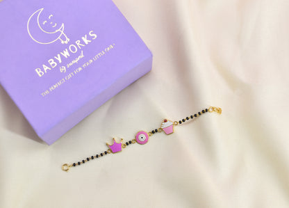 Crown Evil Eye Cupcake Gold Nazariya