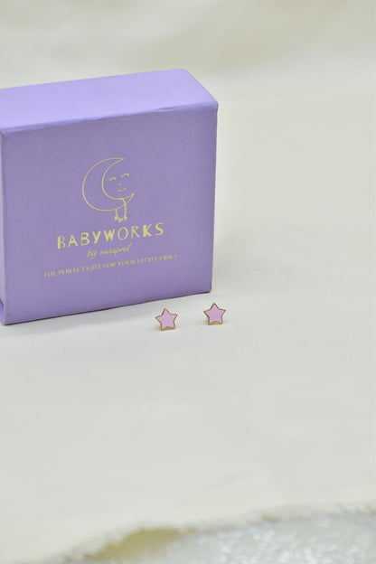 Glistening Star Earrings Silver