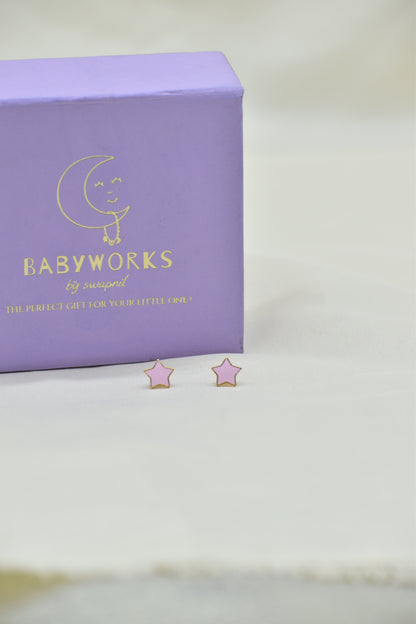 Glistening Star Earrings Silver