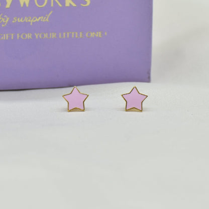 Glistening Star Earrings Silver
