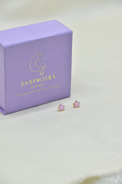 Glistening Star Earrings Silver