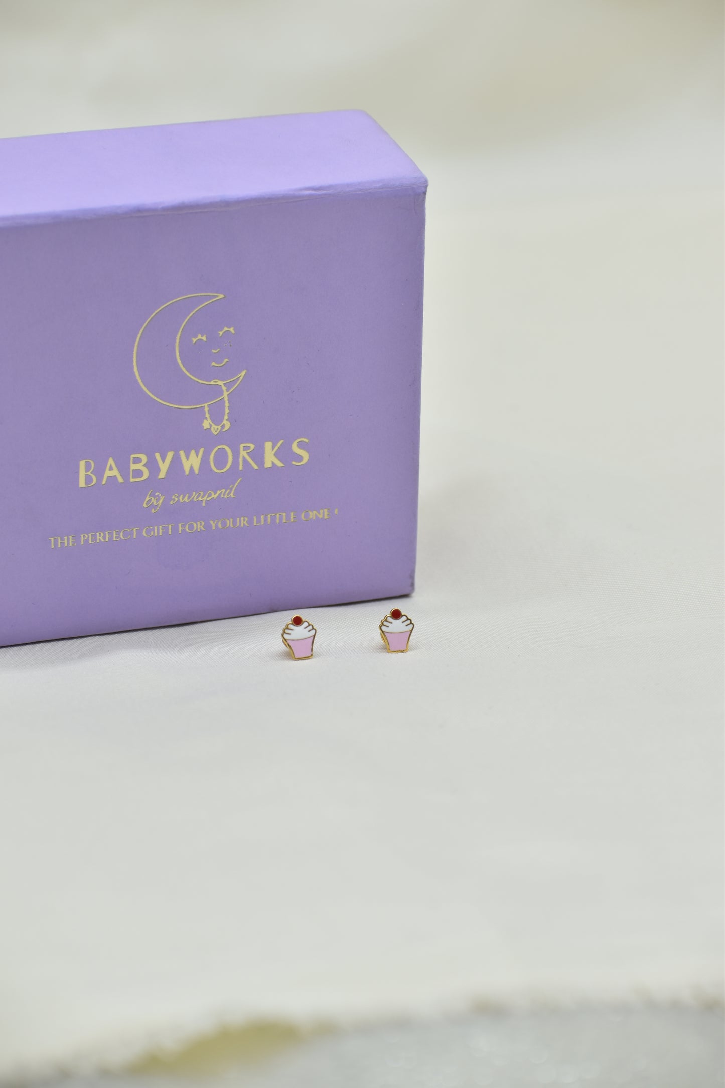 Cup Cake Silver Earrings