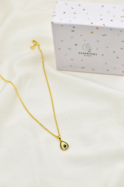 Avocado Silver Pendant With Chain