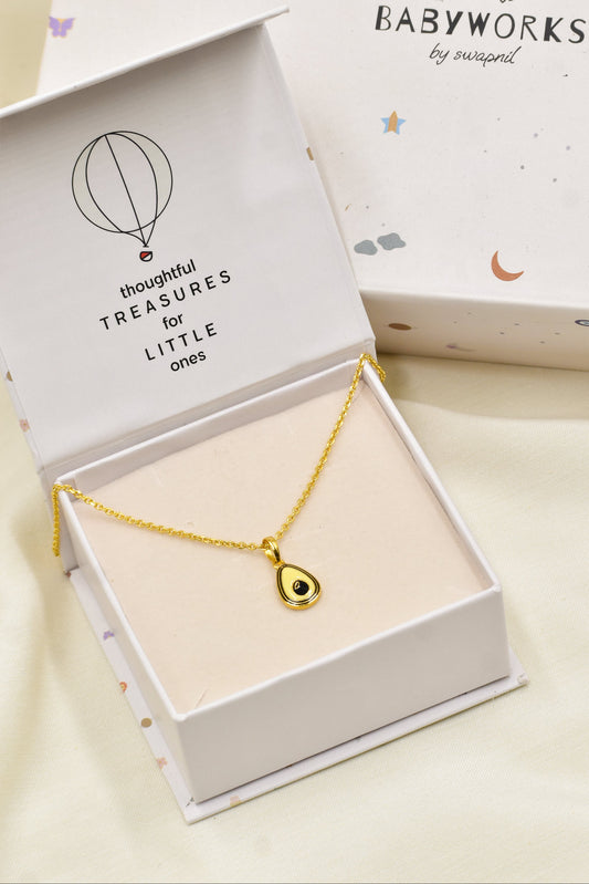 Avocado Silver Pendant With Chain