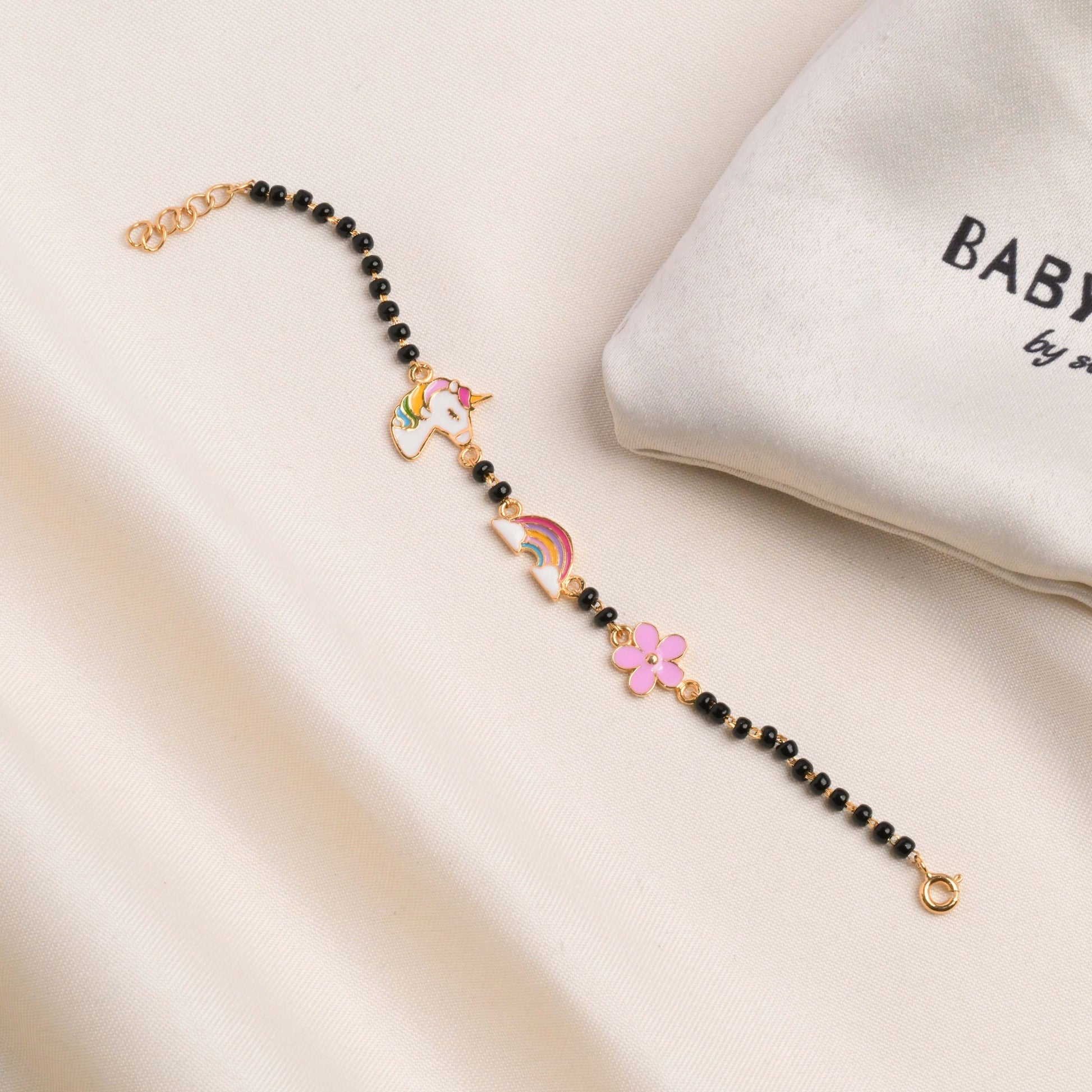 Unicorn Rainbow Flower Charms Bracelet For Newborns - The Perfect Gift For Babies
