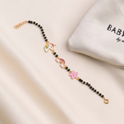 Unicorn Rainbow Flower Charms Bracelet For Newborns - The Perfect Gift For Babies