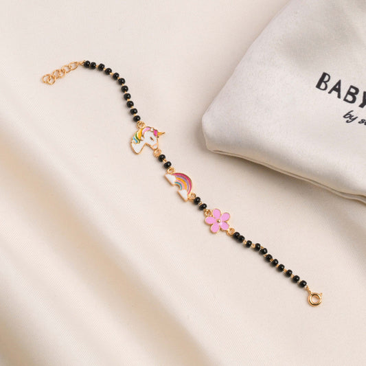 Unicorn Rainbow Flower Charms Bracelet For Newborns - The Perfect Gift For Babies