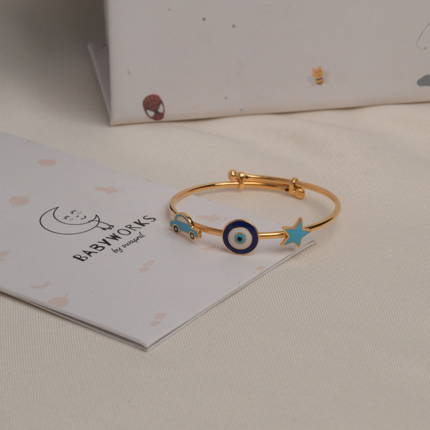 Car Evil Eye Star Silver Kada