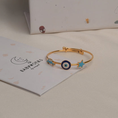 Car Evil Eye Star Silver Kada
