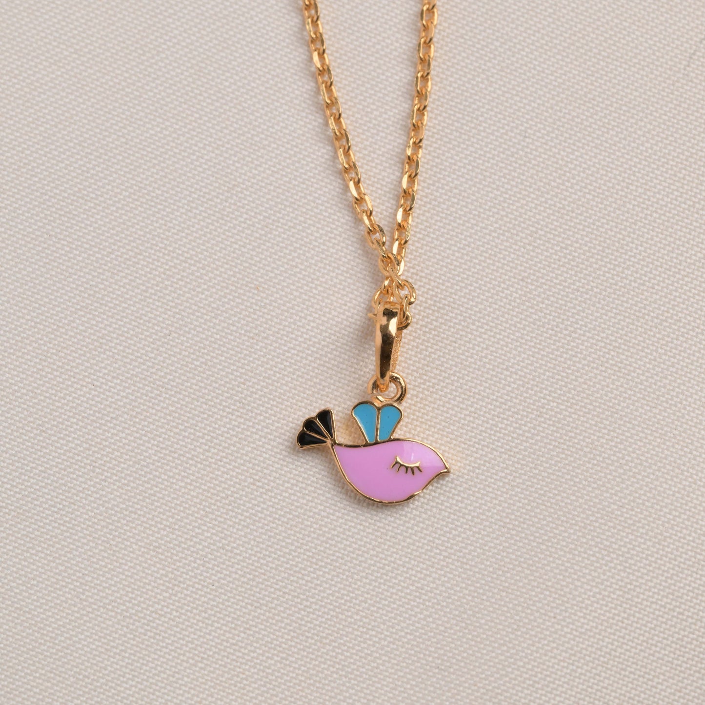 Dove Bird Silver Pendant With Chain