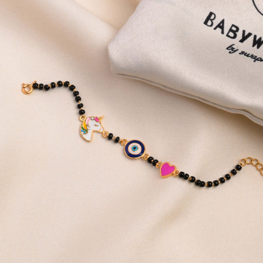Unicorn Evil Eye Heart Silver Nazariya
