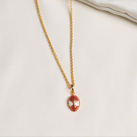 Spiderman Silver Pendant With Chain