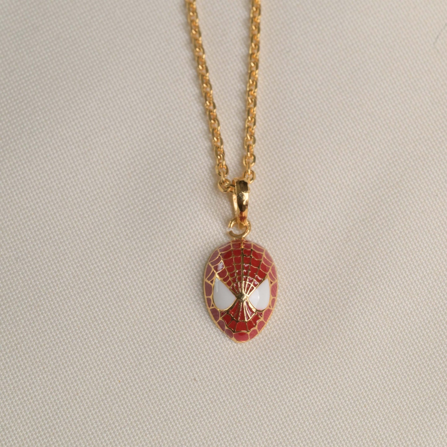 Spiderman Silver Pendant With Chain
