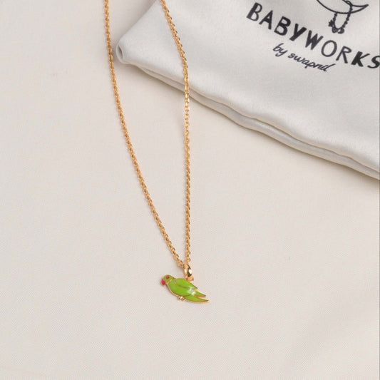 Parrot Silver Pendant With Chain