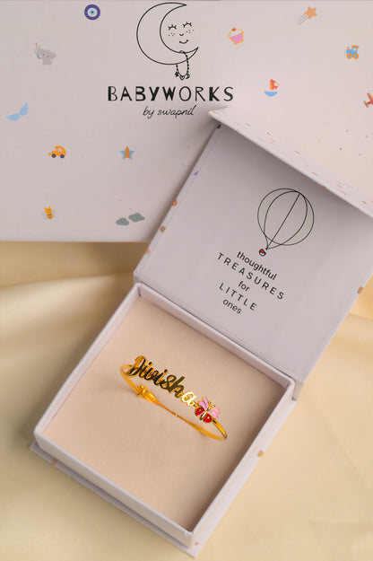 Personalized Name Butterfly Kada Silver