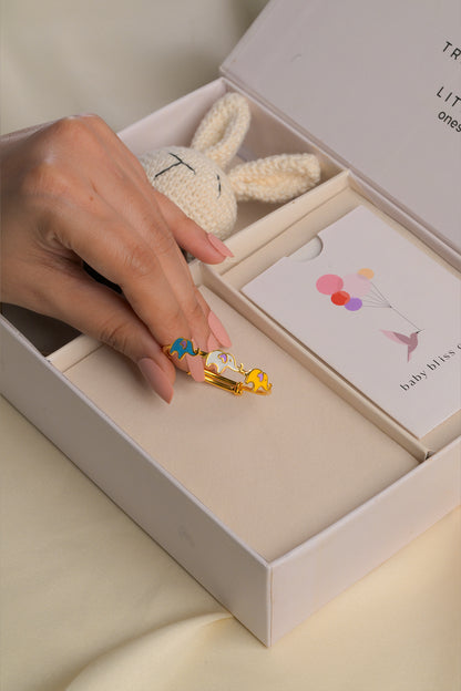 Elephant Trio Gold Kada