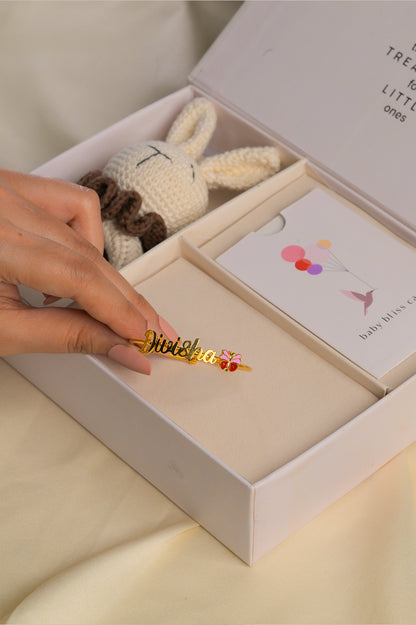 Personalized Name Butterfly Kada Silver